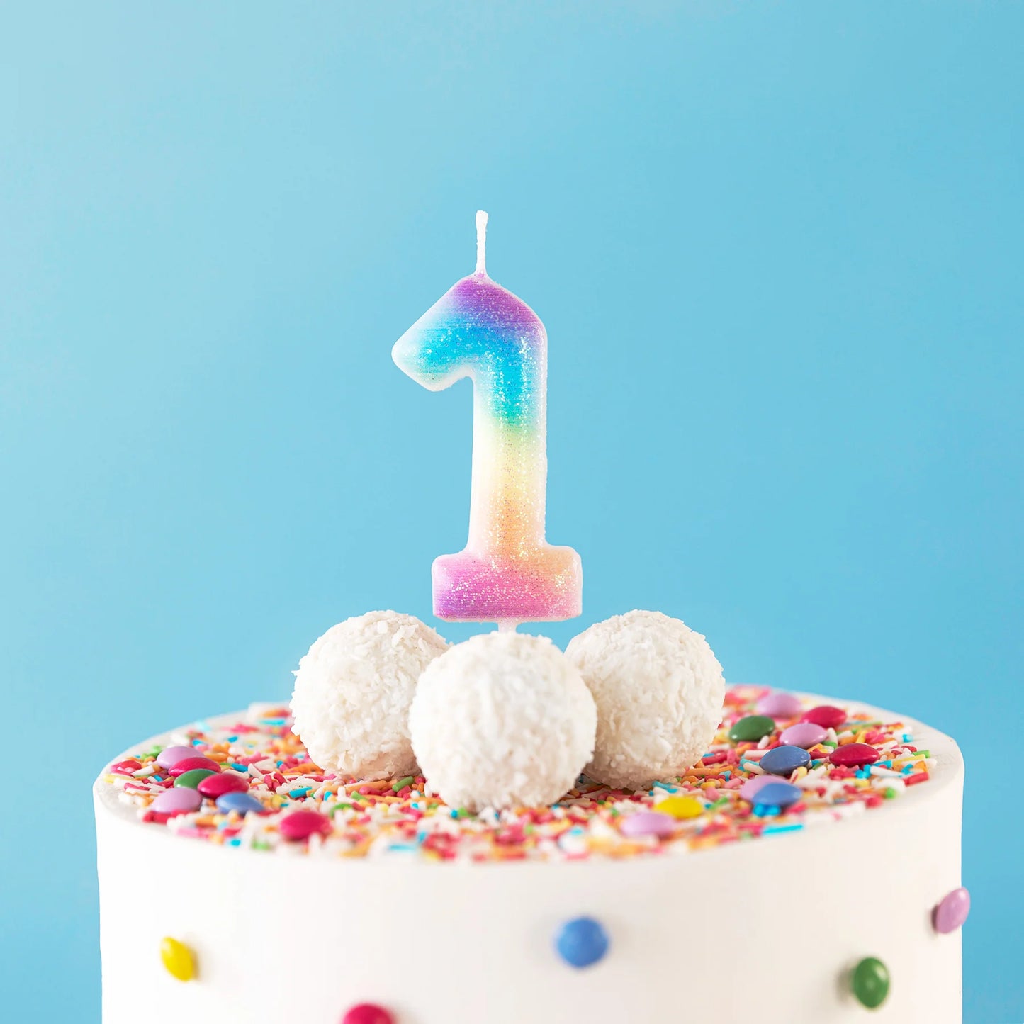 Bunte Zahlenkerzen für Geburtstagstorte – Zahlen 0–9