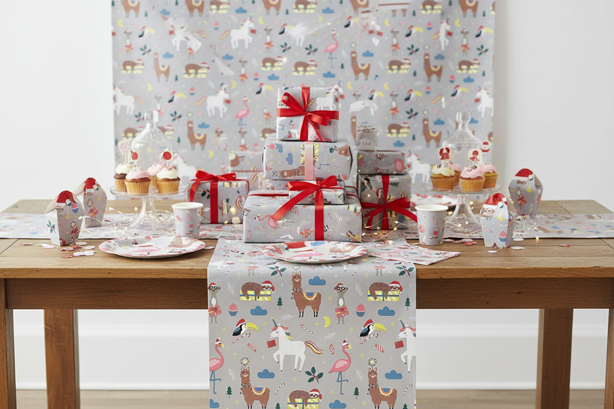 Gift wrap various animals
