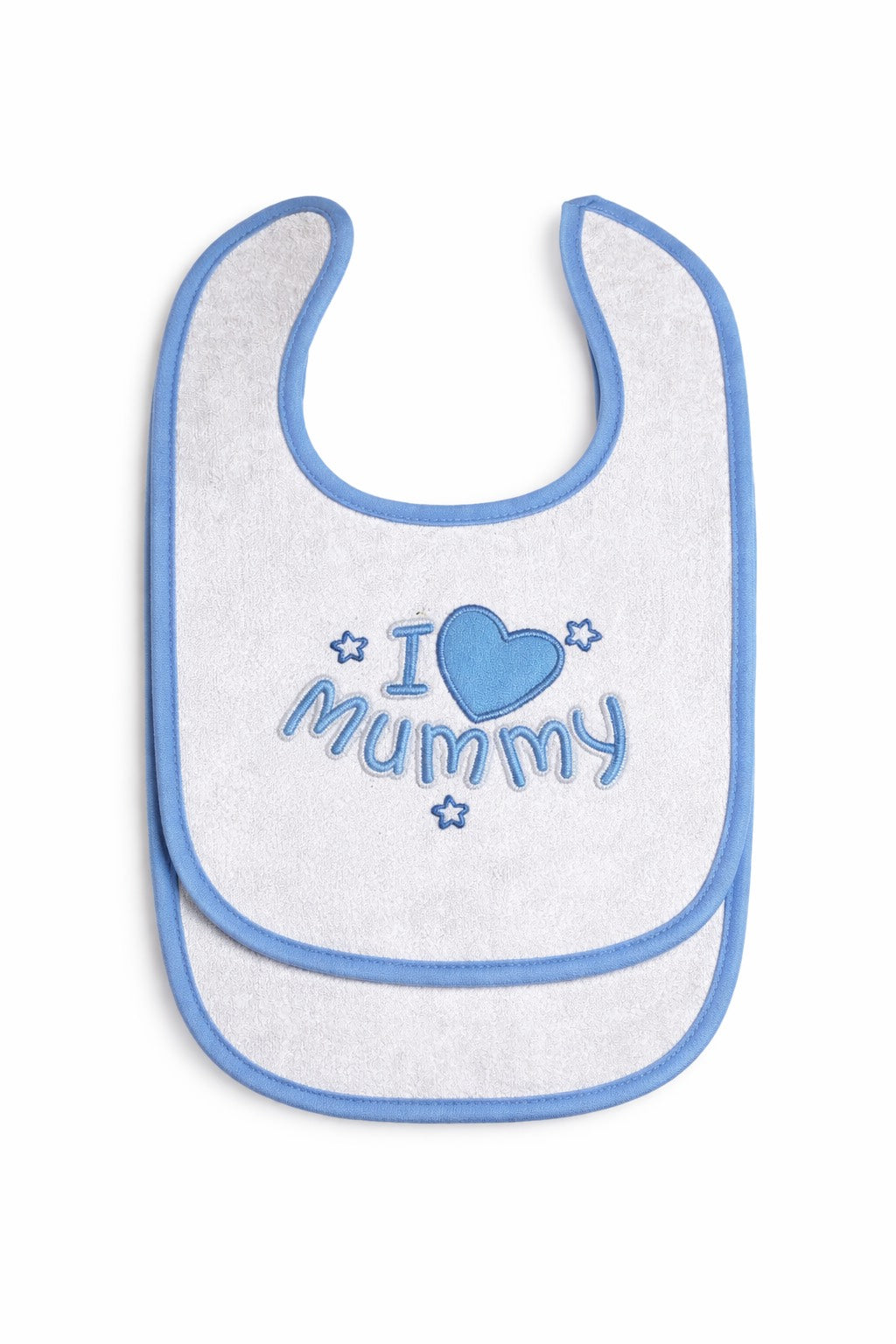 Baby Boys Terry Bibs 2-Pack - I Love Mummy/Daddy