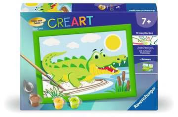 CreaArt - Krokodil an Land - Malen nach Zahlen