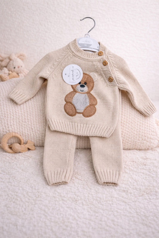 Baby Strick-Zweiteiler - Teddy