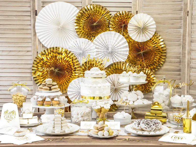 Dekorative Rosetten, gold - Avaloon Party-Deko-Geschenke
