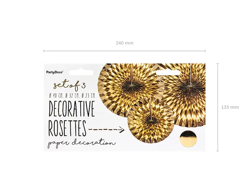 Dekorative Rosetten, gold - Avaloon Party-Deko-Geschenke