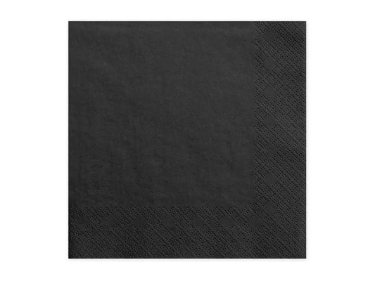 Dreilagige Servietten, schwarz, 33x33cm