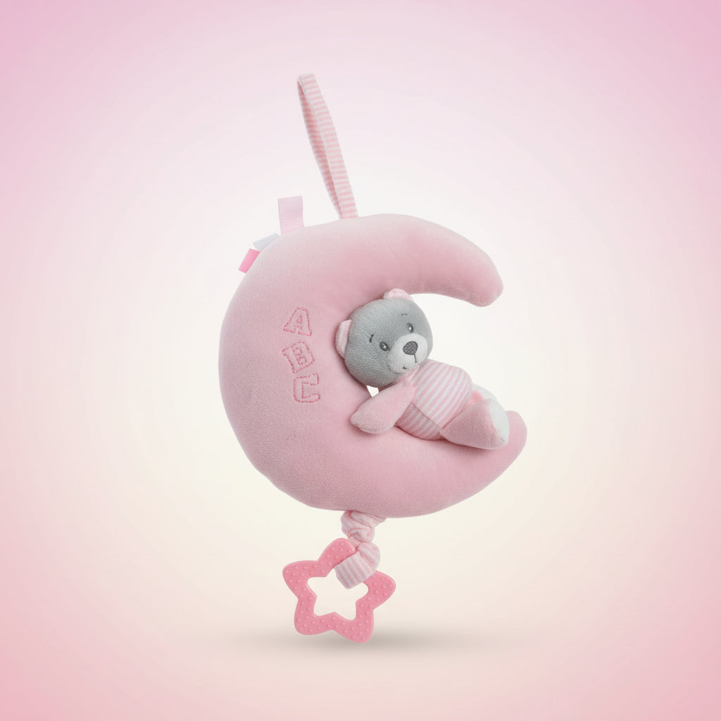 Baby Teddy Mond-Spieluhr mit Beißhilfe