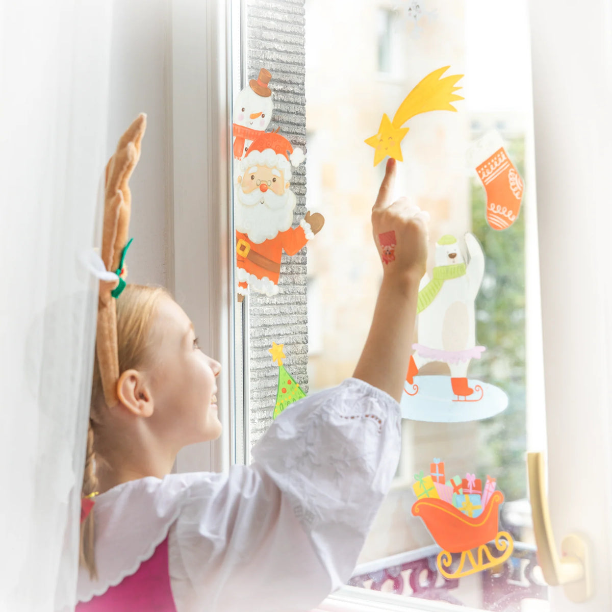 Fensteraufkleber Weihnachten Mix
