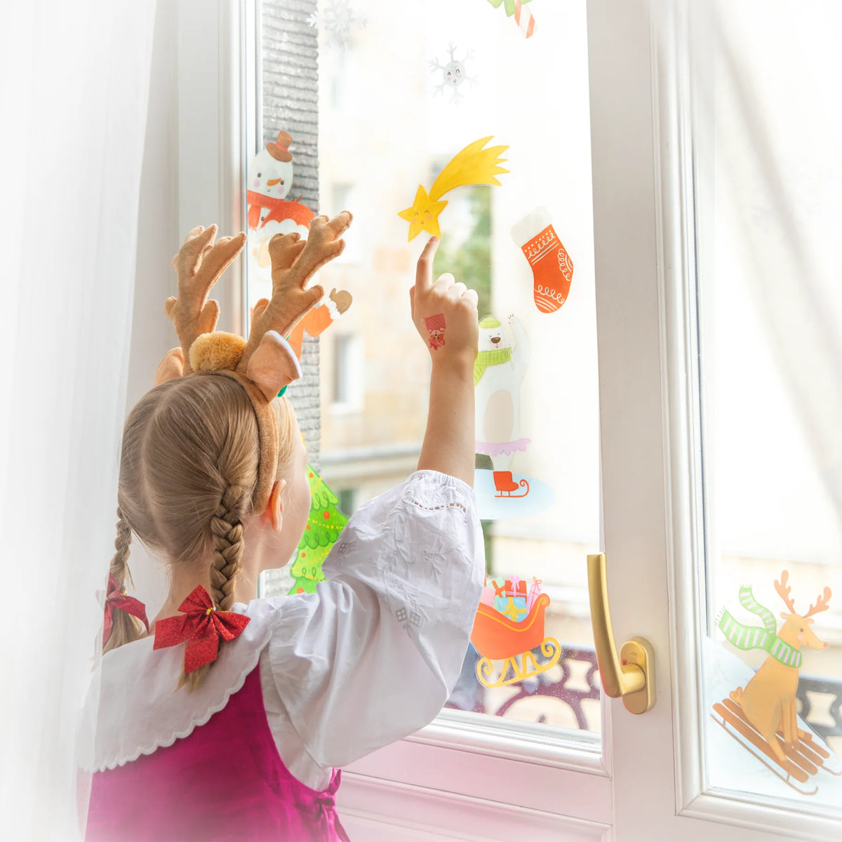 Fensteraufkleber Weihnachten Mix