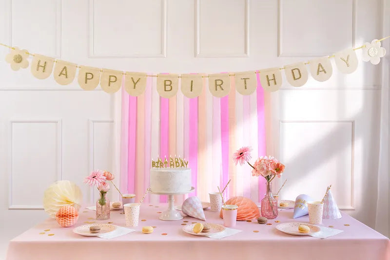 Filzbanner Happy Birthday 3m