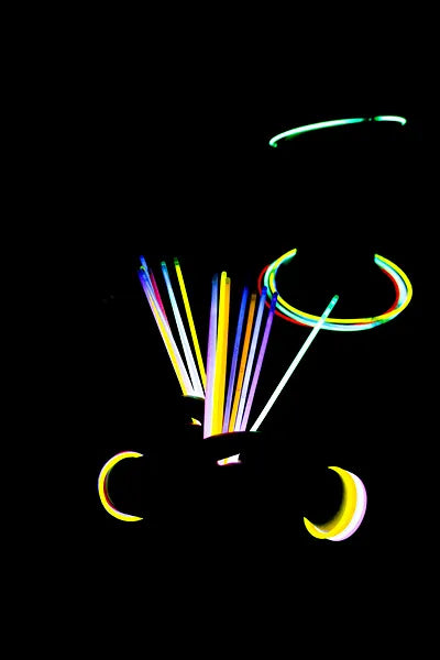 Fluoreszierende Leuchtstäbe, Mix, 20 cm, inkl. Verbinder