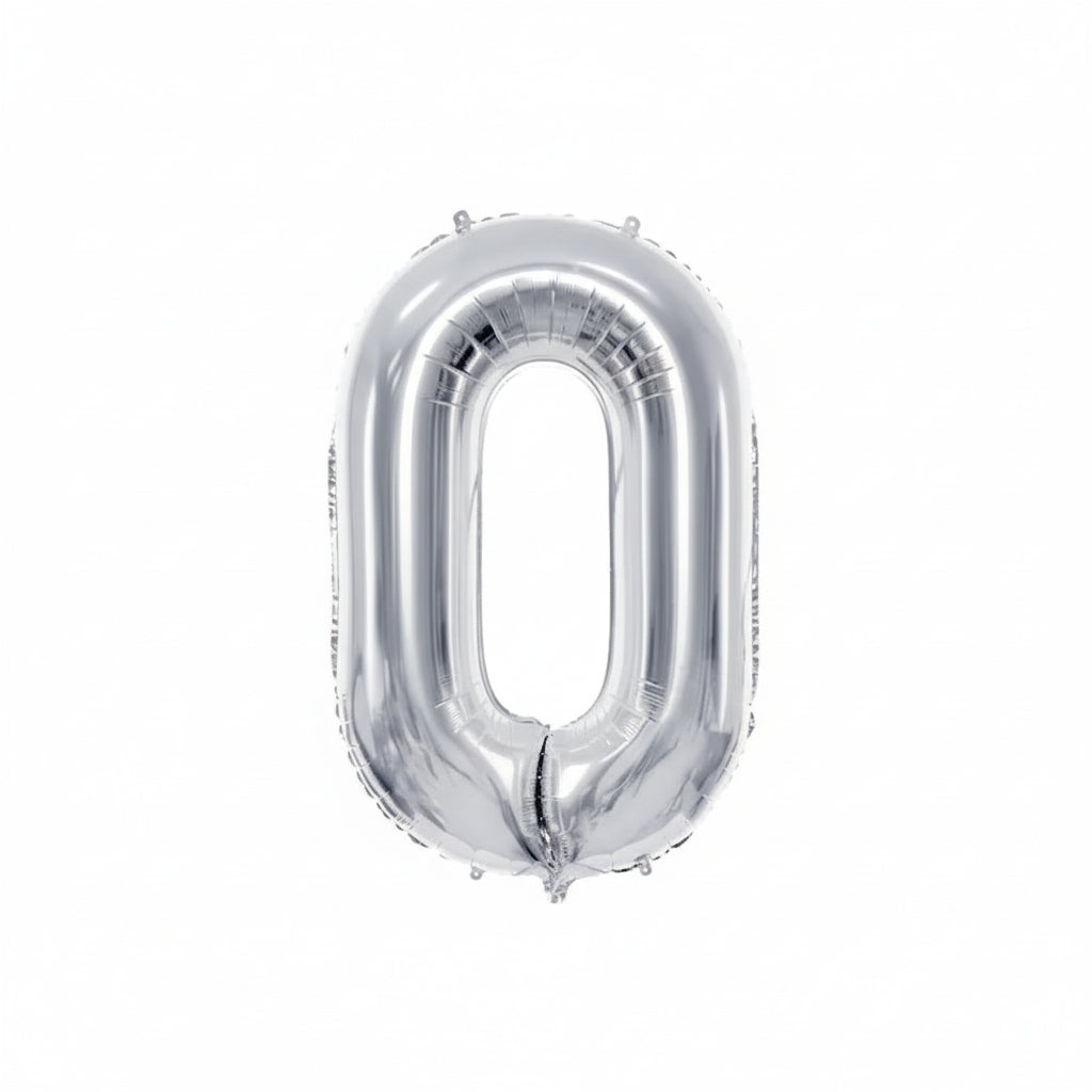 Foil Balloon Numbers 72 cm Silver