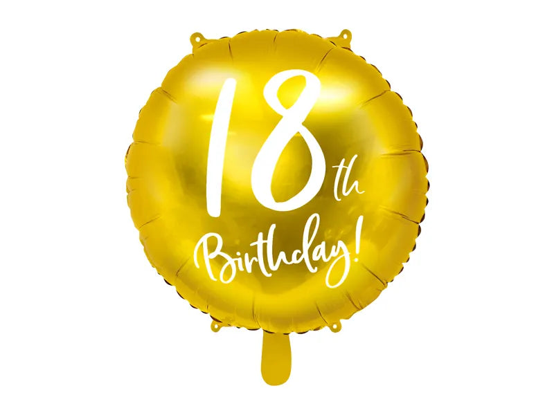 Folienballon Geburtstag Jubiläum, 45 cm, gold