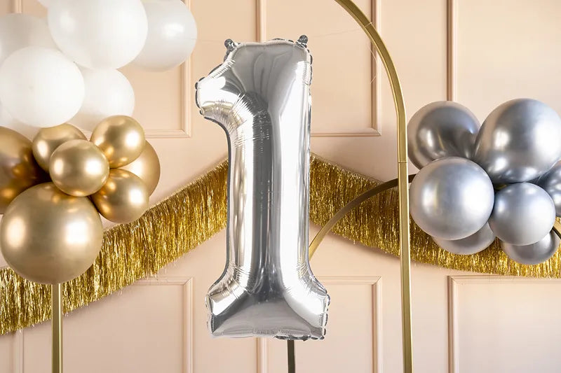 Foil Balloon Numbers 72 cm Silver