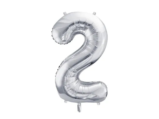 Foil Balloon Numbers 72 cm Silver