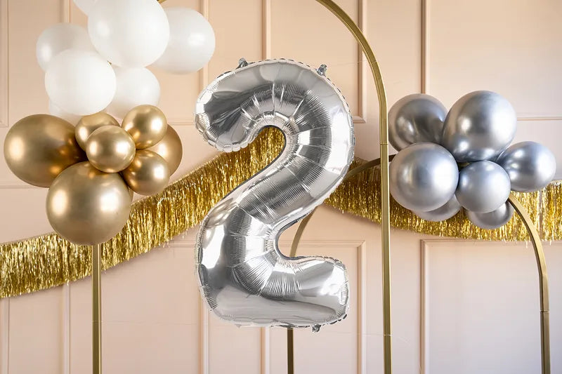 Foil Balloon Numbers 72 cm Silver