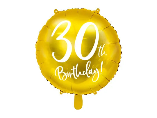 Folienballon Geburtstag Jubiläum, 45 cm, gold