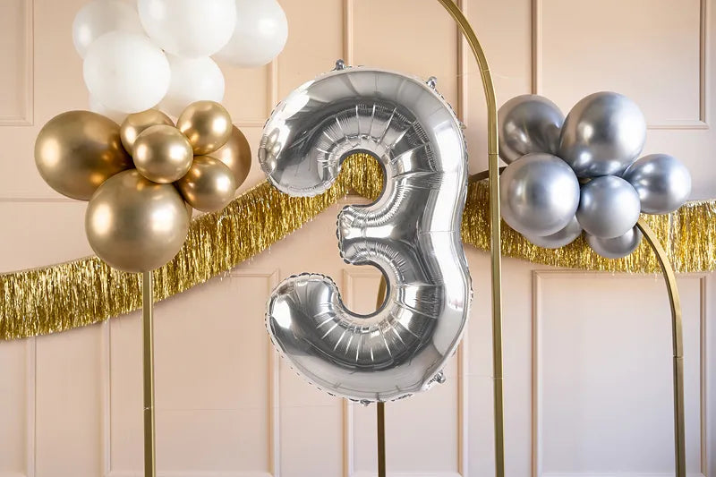 Foil Balloon Numbers 72 cm Silver