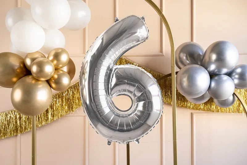 Foil Balloon Numbers 72 cm Silver