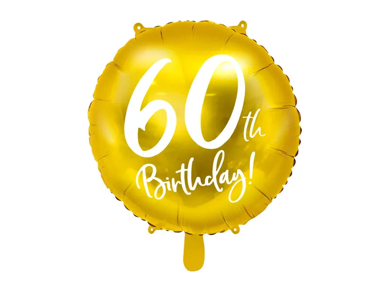 Folienballon Geburtstag Jubiläum, 45 cm, gold