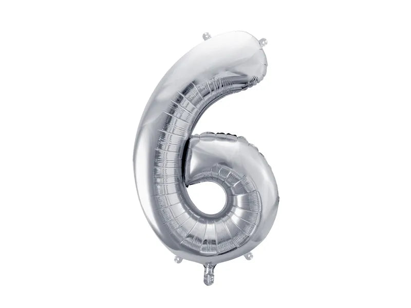 Foil Balloon Numbers 72 cm Silver