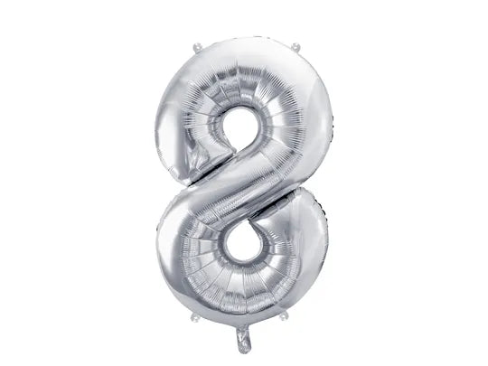 Foil Balloon Numbers 72 cm Silver