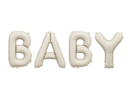 Folienballon Baby, 140x43 cm, beige