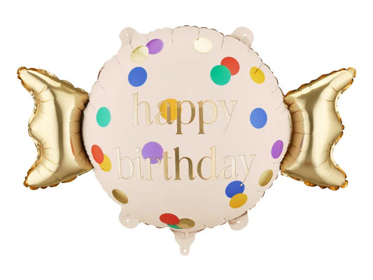 Folienballon Bonbon Happy Birthday, Mix