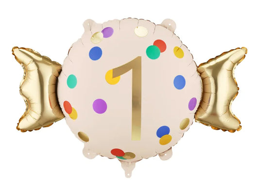 Folienballon Bonbon Zahl, 61x37 cm, Mix