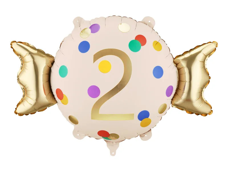 Folienballon Bonbon Zahl, 61x37 cm, Mix