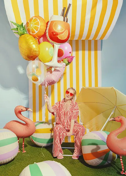Folienballon Drink, 34x100 cm, Mix
