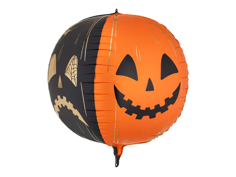 Folienballon Gruselige Kürbisse, 50 cm, orange-schwarz
