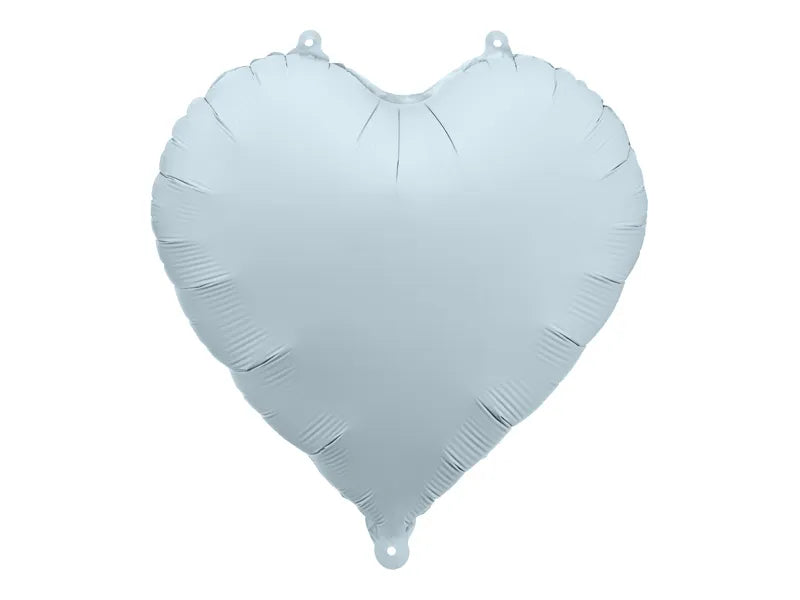 Folienballon Herz, 45 cm, Nebelblau