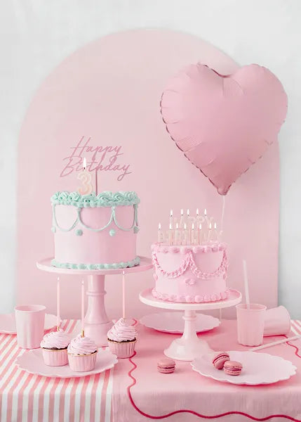 Folienballon Herz, 45cm, Rosa matt