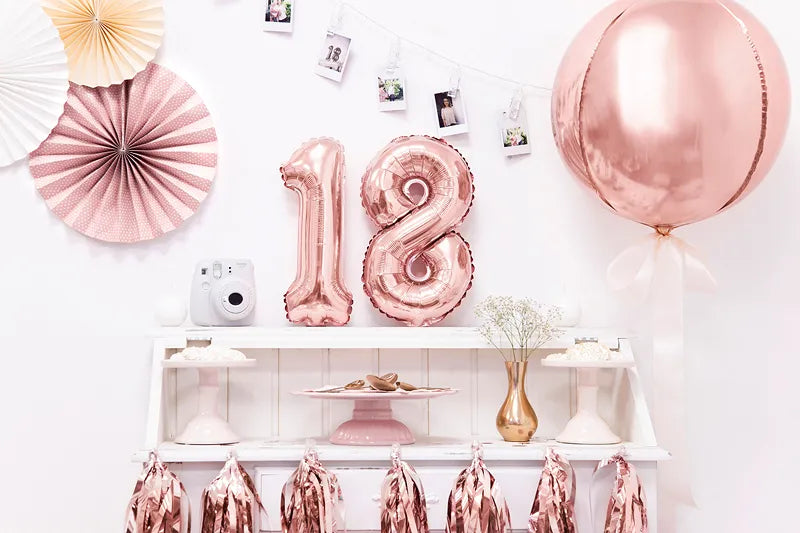 Folienballon Kugel, 40cm, roségold