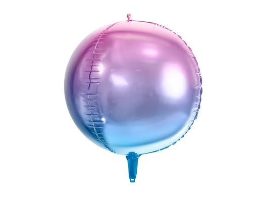 Folienballon Kugel ombre, lila-blau, 35cm - Avaloon Party-Deko-Geschenke