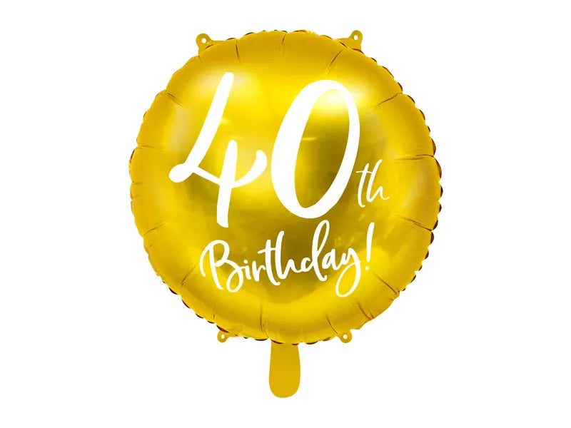 Folienballon Geburtstag Jubiläum, 45 cm, gold