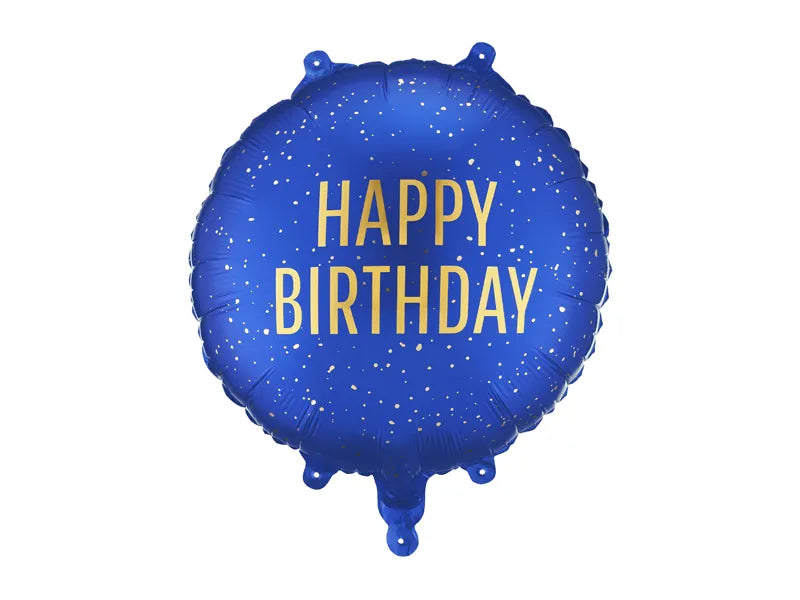 Foil Balloon Pill Happy Birthday, Navy Blue