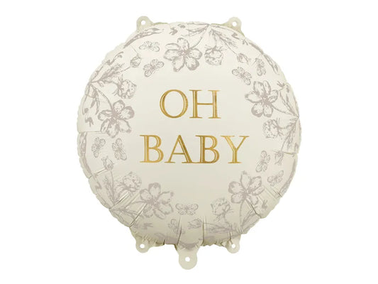 Folienballon Scheibe Oh Baby, 35x35 cm, mix