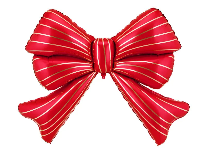 Folienballon Schleife XXL, rot-gold, 139 x 111 cm