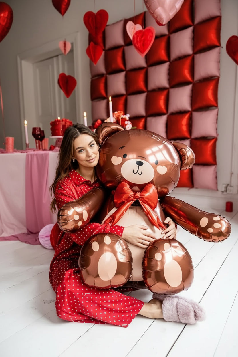 Folienballon Teddybär, 75x84cm, Mix - Avaloon Party-Deko-Geschenke
