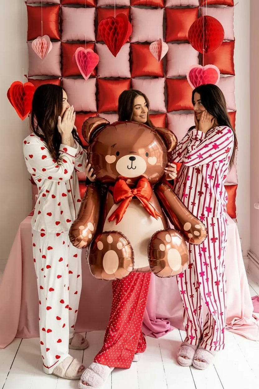 Folienballon Teddybär, 75x84cm, Mix - Avaloon Party-Deko-Geschenke