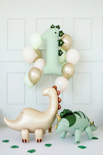 Zahlenballon Dinosaurier – Zahl 1 oder 2, ca. 92 cm