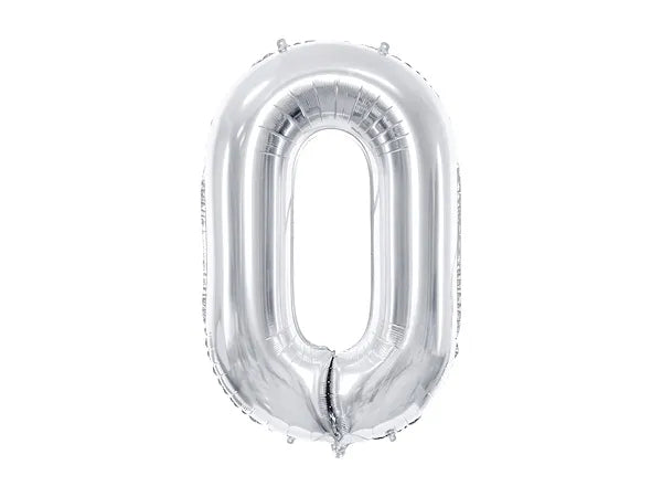 Folienballon Zahlen silber 86 cm - Avaloon Party-Deko-Geschenke