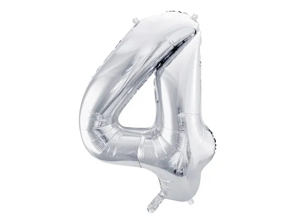 Folienballon Zahlen silber 86 cm - Avaloon Party-Deko-Geschenke