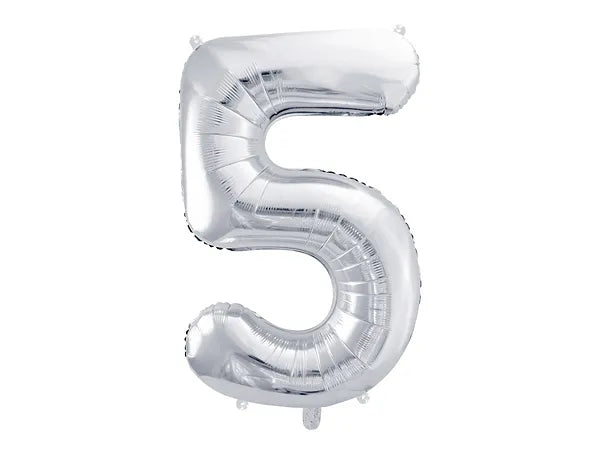 Folienballon Zahlen silber 86 cm - Avaloon Party-Deko-Geschenke