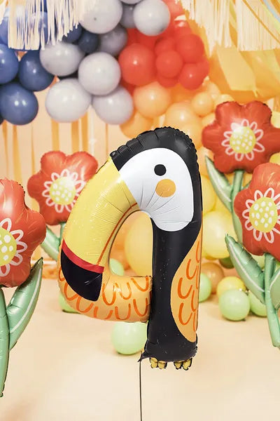 Folienballon Zahlen mit Tiermotiven