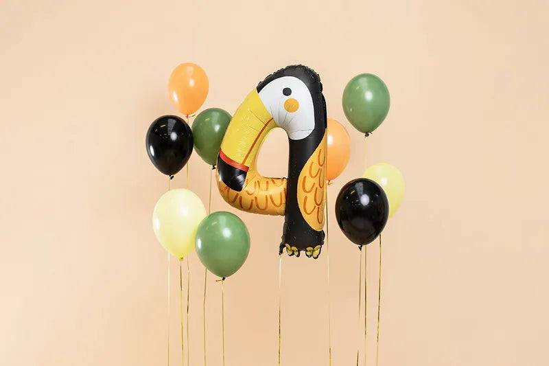Folienballon Zahlen mit Tiermotiven