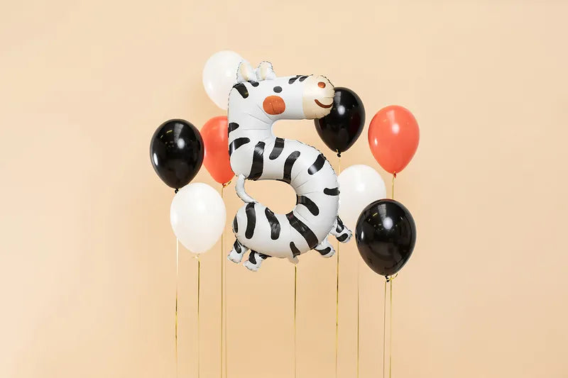Folienballon Zahlen mit Tiermotiven