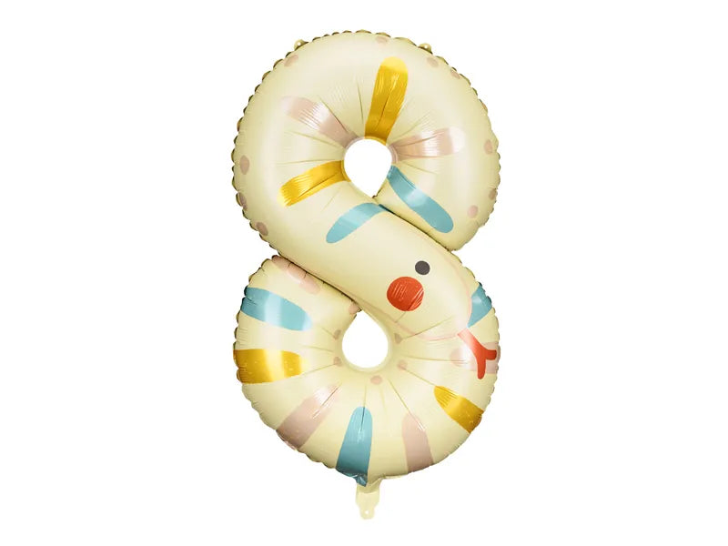 Folienballon Zahlen mit Tiermotiven