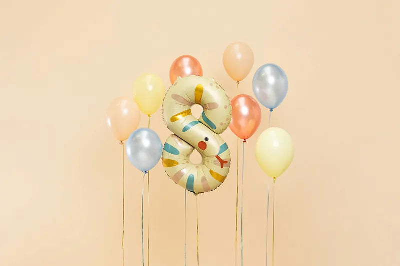 Folienballon Zahlen mit Tiermotiven
