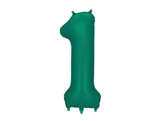 Foil Balloon Numbers, 86 cm green